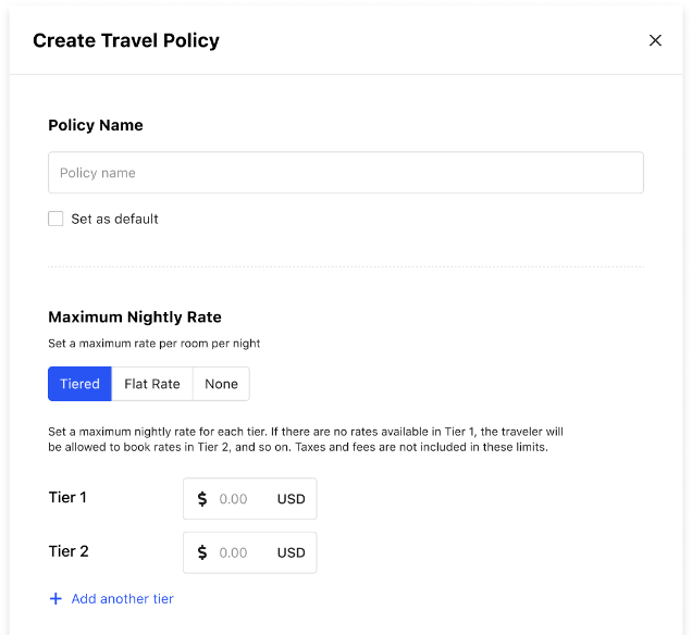 Configuring Travel Policies